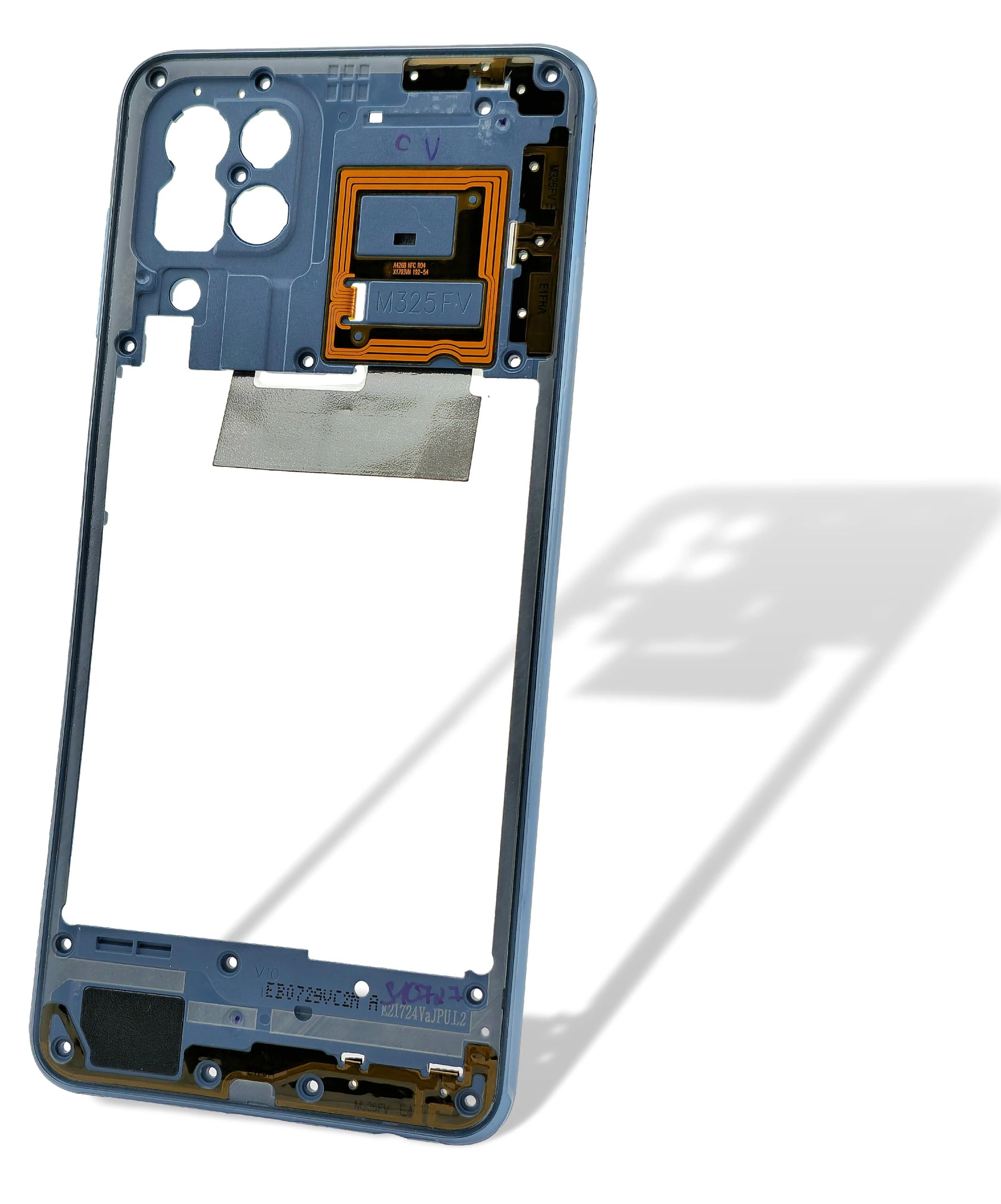 Samsung M325 Galaxy M32 Mittel Gehäuse (Rahmen) blau