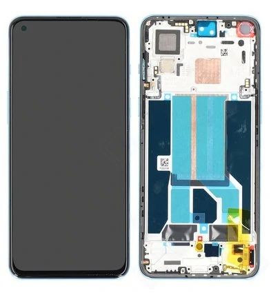 OnePlus Nord 2 5G Display mit Touchscreen mit Rahmen blau (haze blue)