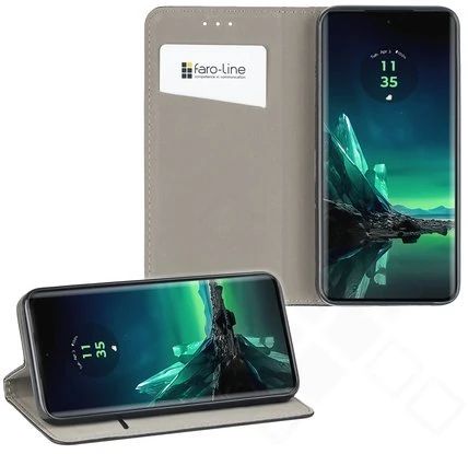 Klapp-Tasche Klassik (Book Style) Motorola Edge 40 Neo schwarz - Schutzhülle