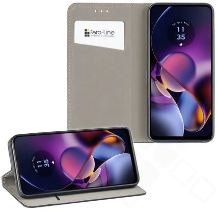 Klapp-Tasche Klassik (Book Style) Motorola Moto G54 5G schwarz - Schutzhülle