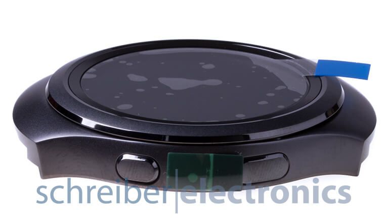 Samsung R720 Gear S2 Display mit Touchscreen dunkel grau