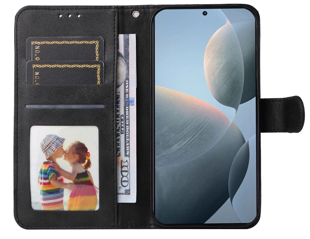 Klapp-Tasche Klassik (Book Style) Xiaomi Poco F6 Pro schwarz - Schutzhülle