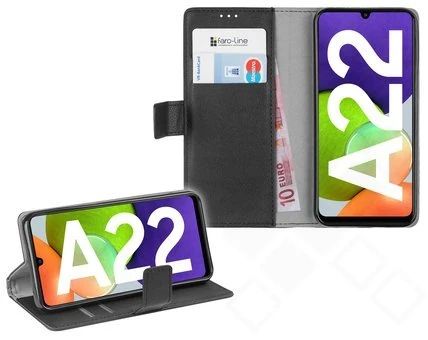 Klapp-Tasche Klassik (Book Style) Samsung A225 Galaxy A22 4G schwarz - Schutzhülle