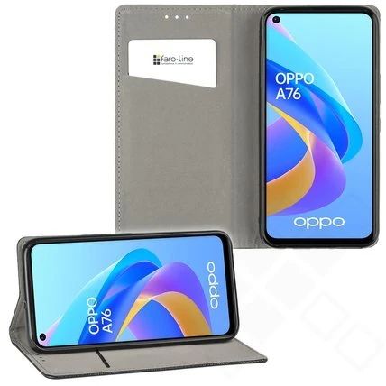 Klapp-Tasche Klassik (Book Style) Oppo A77 5G schwarz - Schutzhülle