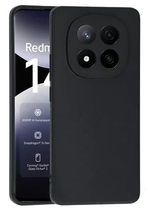 Silikon / TPU Hülle Xiaomi Redmi Note 14 Pro+ 5G in candy schwarz - Schutzhülle