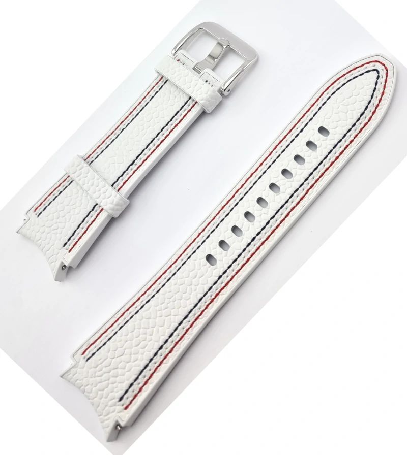 Samsung Watch 3 Armband Set Größe M 20 mm R850 R855 weiß gestreift