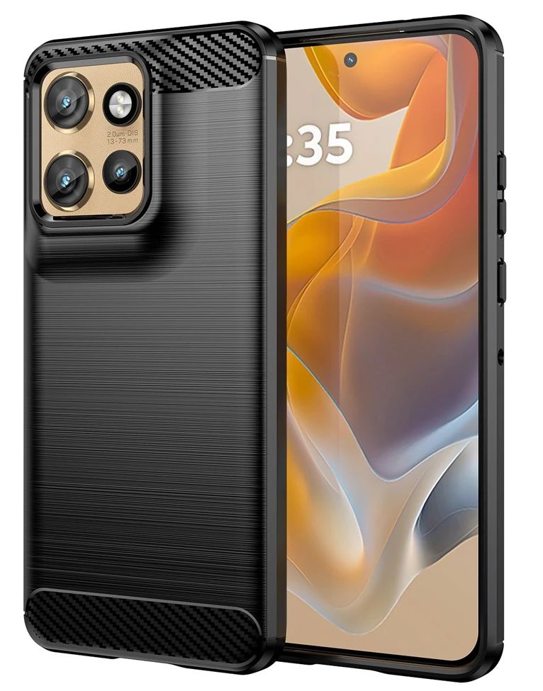 Silikon / TPU Hülle Motorola Edge 50 Neo in candy schwarz - Schutzhülle