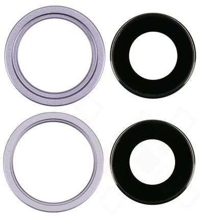 Apple iPhone 14 / Plus Kamera Gehäuse (Blende) + Scheibe lila