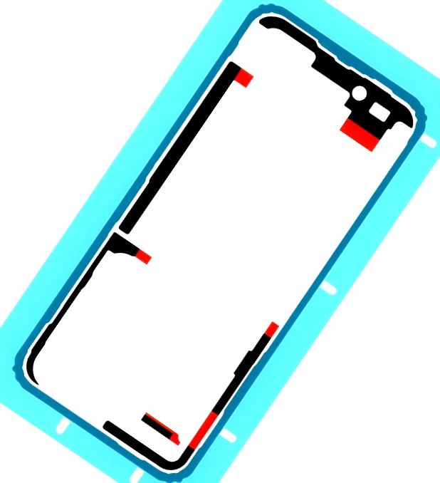 Huawei P40 Pro Plus Kleber (Klebefolie Dichtung) Akkudeckel (Rückseite)
