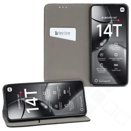 Klapp-Tasche Klassik (Book Style) Xiaomi 14T schwarz - Schutzhülle