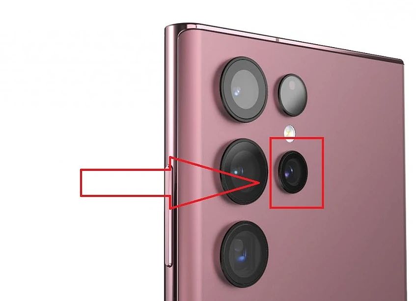 Samsung S908B Galaxy S22 Ultra Kamerascheibe (Glas) Tele 3