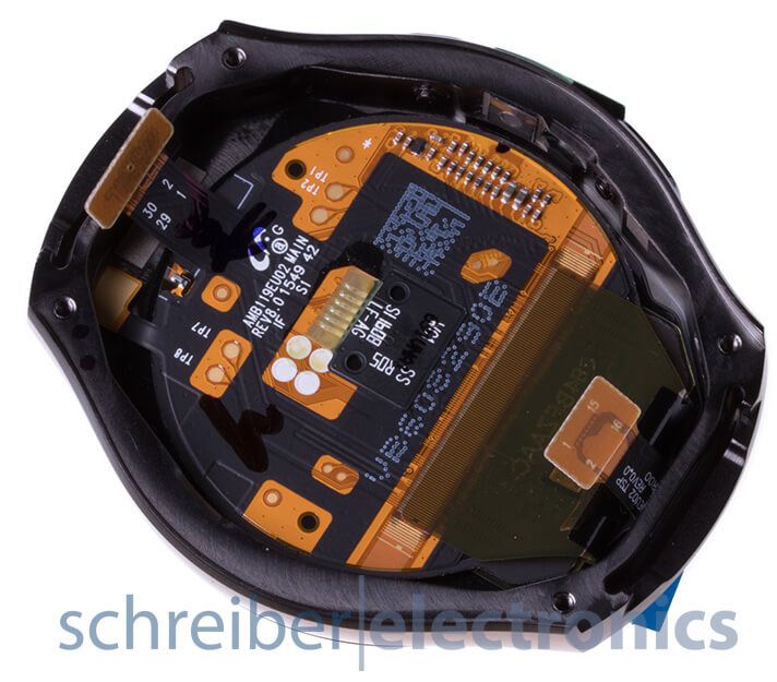 Samsung R720 Gear S2 Display mit Touchscreen dunkel grau