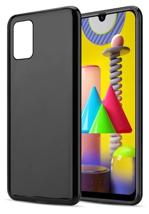 Silikon / TPU Hülle Samsung M526 Galaxy M52 in candy schwarz - Schutzhülle