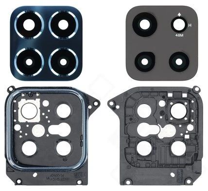 Honor X8 5G Kamera Gehäuse (Blende) + Kamera Scheibe blau