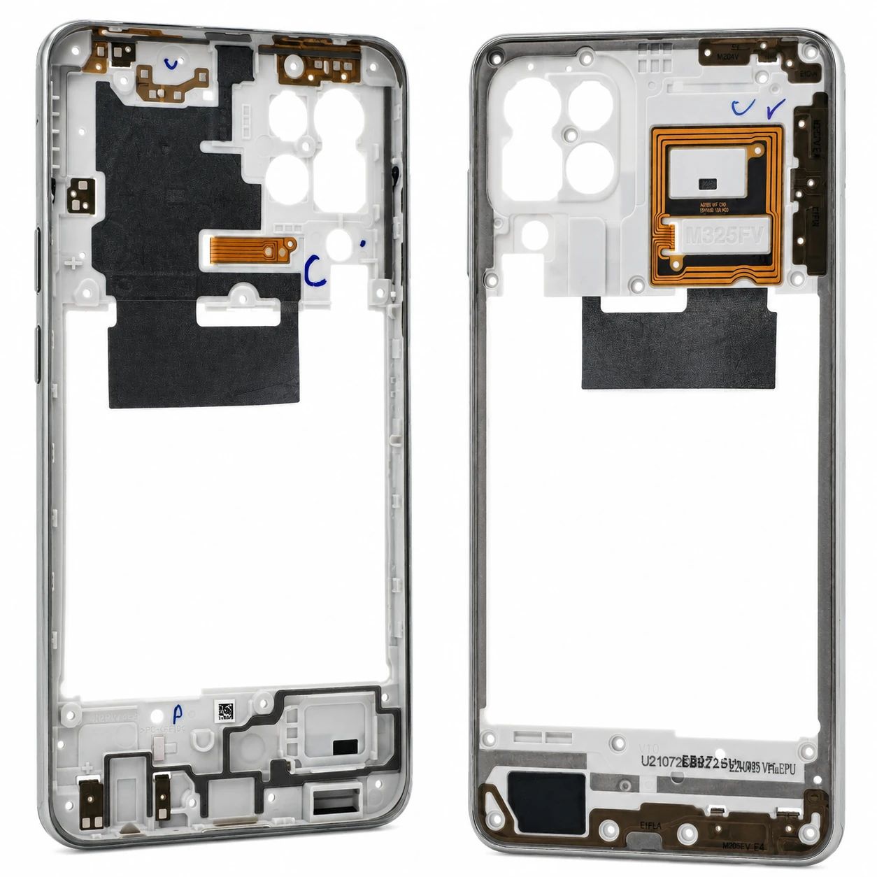 Samsung M325 Galaxy M32 Mittel Gehäuse (Rahmen) weiß