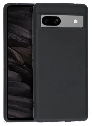 Silikon / TPU Hülle Google Pixel 7a in candy schwarz - Schutzhülle