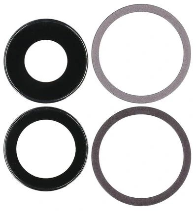 Apple iPhone 12 / mini Kamerascheibe (Glas) + Bezel Set