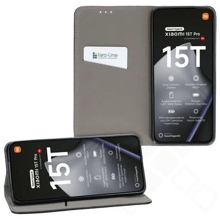 Klapp-Tasche Klassik (Book Style) Xiaomi 15T Pro schwarz - Schutzhülle