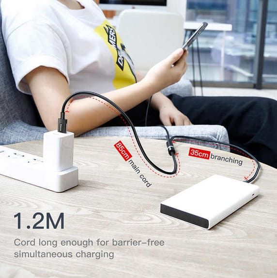 Baseus 3 in 1 USB Kabel MICRO & USB-C, Lightning, extrem Robust