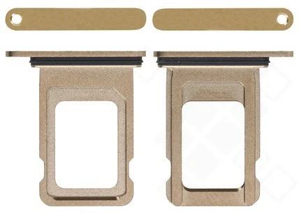 Apple iPhone 14 Pro / Max Sim / SD Karten Halter (Halterung) gold