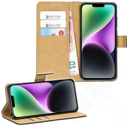 Klapp-Tasche Klassik (Book Style) Apple iPhone 14 schwarz - Schutzhülle