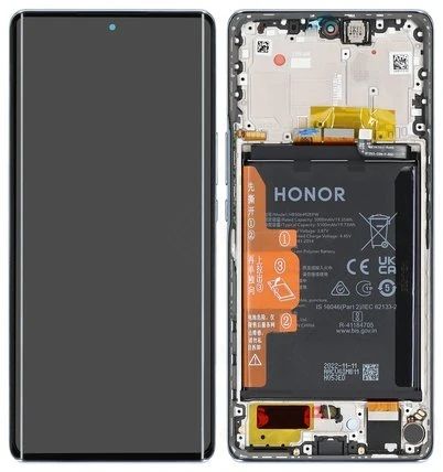 Honor Magic5 Lite 5G Display mit Touchscreen silber