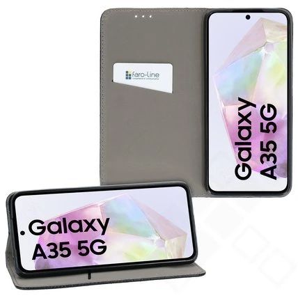 Klapp-Tasche Klassik (Book Style) Samsung A356B Galaxy A35 schwarz - Schutzhülle