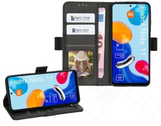 Klapp-Tasche Klassik (Book Style) Xiaomi Redmi Note 11 Pro 5G schwarz - Schutzhülle