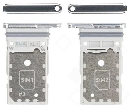 Samsung Galaxy S22 / Plus Sim Karten Halter (Halterung) weiß, blau, cream 901B S906B