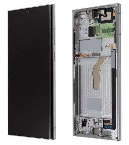 Samsung S908B Galaxy S22 Ultra Display mit Touchscreen weiß (phantom white)