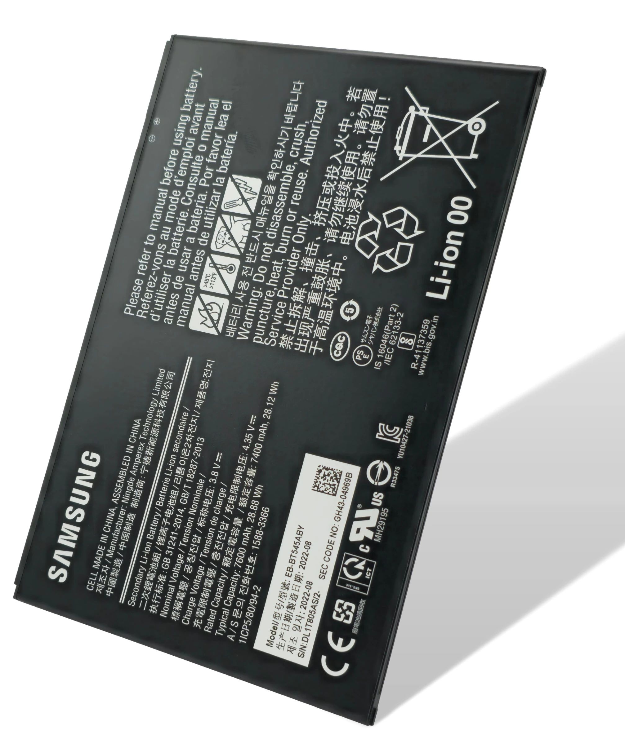 Samsung Galaxy Tab Active 4 Pro / Pro Akku (Ersatzakku Batterie) EB-BT545ABY