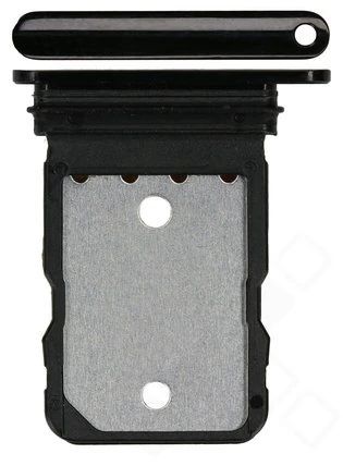 Google Pixel 6 Pro Sim Karten Halter (Halterung) stormy black (schwarz)