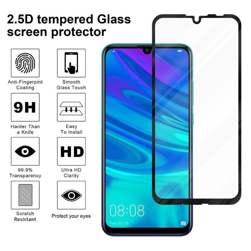 2.5D Echtglasfolie Vollbild für Huawei Honor View 20 (Hartglas Panzerfolie) schwarz