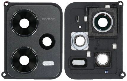 Xiaomi Redmi Note 12 Pro+ 5G Kamera Gehäuse (Blende) + Scheibe schwarz