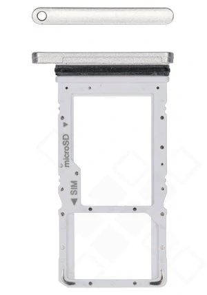 Samsung T505 Galaxy Tab A7 Sim / SD Karten Halter (Halterung) silber