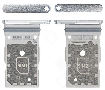 Samsung S908B Galaxy S22 Ultra Sim Karten Halter (Halterung) weiß (phantom white)