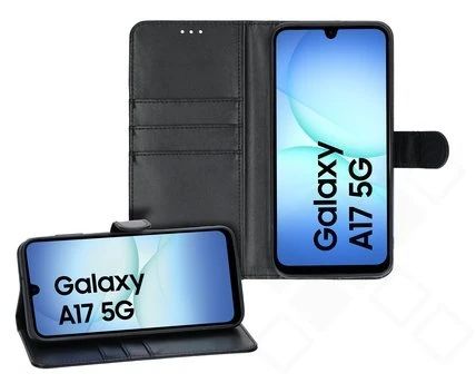 Klapp-Tasche (Book Style) ultra dünn Samsung Galaxy A17 5G classy schwarz - Schutzhülle
