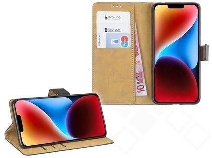 Klapp-Tasche Klassik (Book Style) Apple iPhone 14 Plus schwarz - Schutzhülle