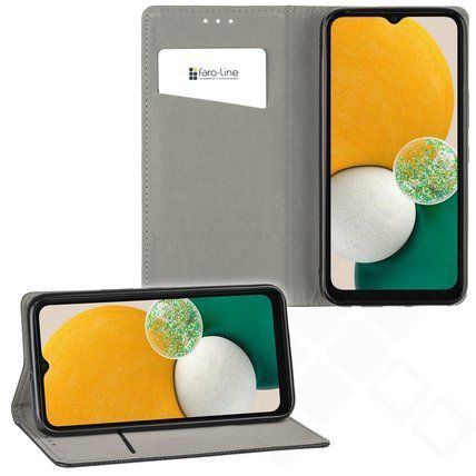 Klapp-Tasche (Book Style) ultra dünn Samsung A047 Galaxy A04s classy schwarz - Schutzhülle