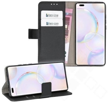 Klapp-Tasche Klassik (Book Style) Honor 50 Pro schwarz - Schutzhülle