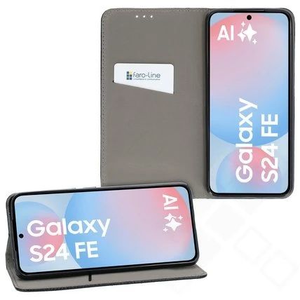 Klapp-Tasche Klassik (Book Style) Samsung Galaxy S24 FE schwarz - Schutzhülle