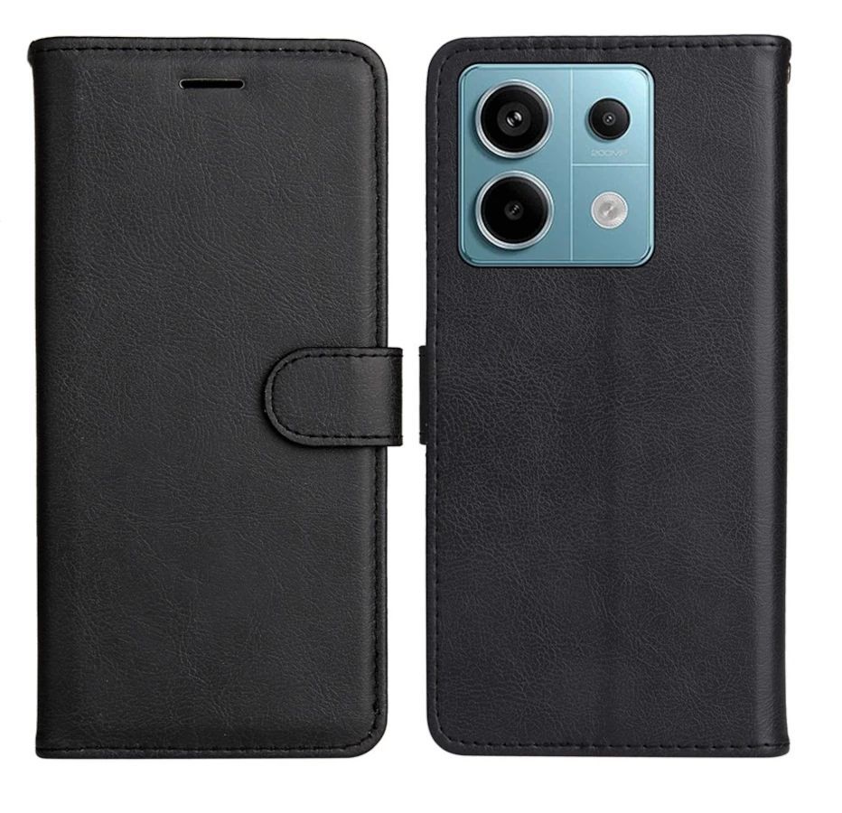 Klapp-Tasche Klassik (Book Style) Xiaomi Poco X6 5G schwarz - Schutzhülle