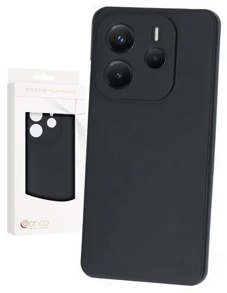 Silikon / TPU Hülle Xiaomi Redmi Note 14 5G in candy schwarz - Schutzhülle