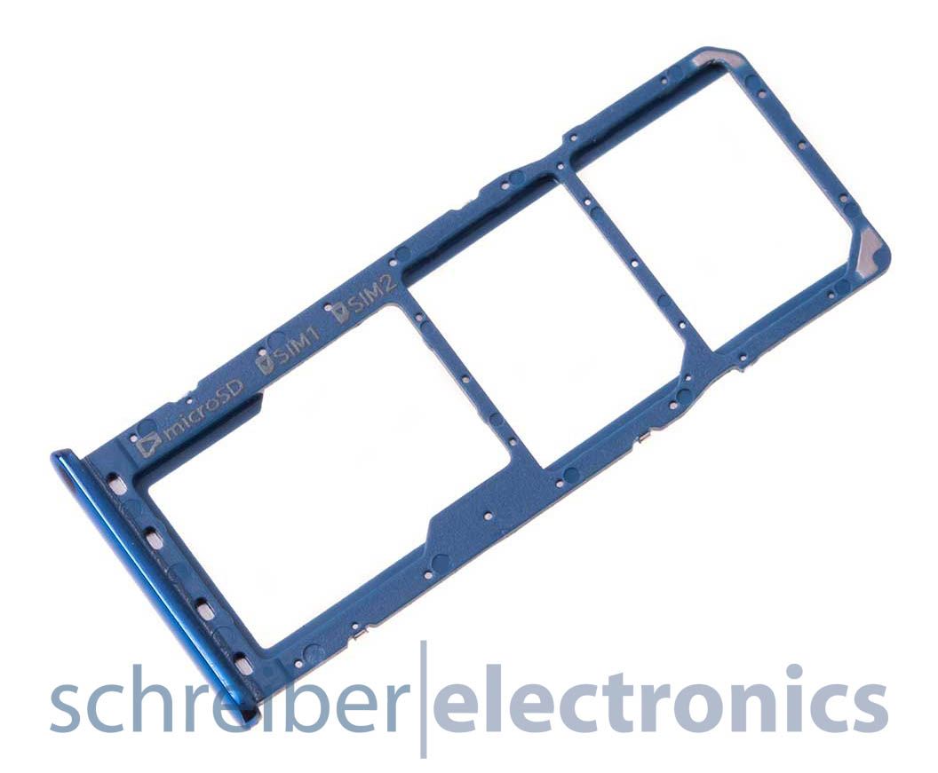Samsung A750 Galaxy A7 (2018) Sim Karten + Speicherkarten Halter Dous blau