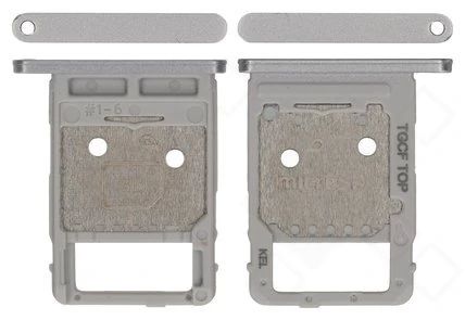 Samsung T736 Galaxy Tab S7 FE Sim Karten + SD Speicherkarten Halter (Halterung) silber