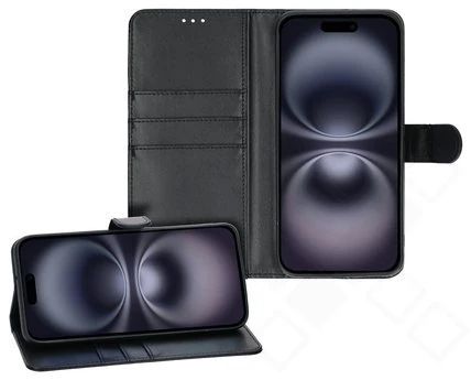 Klapp-Tasche Klassik (Book Style) Apple iPhone 16 Plus schwarz - Schutzhülle