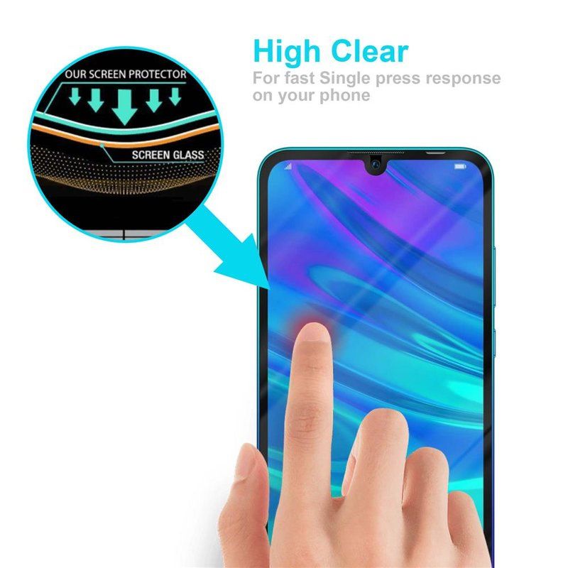 2.5D Echtglasfolie Vollbild für Huawei Honor View 20 (Hartglas Panzerfolie) schwarz