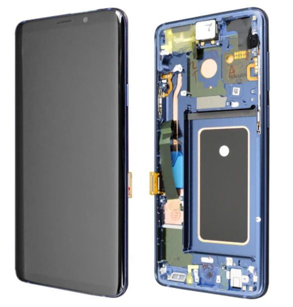 Samsung G965 Galaxy S9 Plus Duos Display mit Touchscreen blau