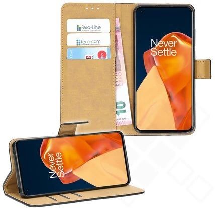 Klapp-Tasche Klassik (Book Style) Oneplus 9 schwarz - Schutzhülle