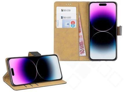 Klapp-Tasche Klassik (Book Style) Apple iPhone 14 Pro Max schwarz - Schutzhülle